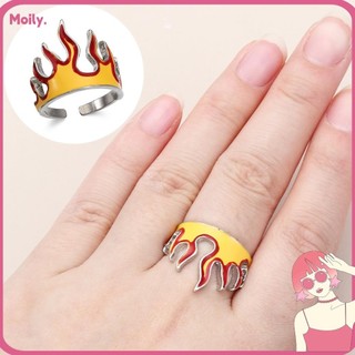 Nhẫn trang sức thiết kế hình ngọn lửa phong cách cổ điển thời trang dành cho cả nam và nữ