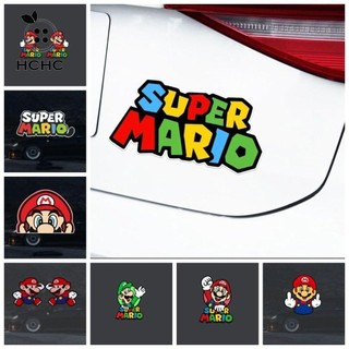 Hchc Super Mario Car Decal, Super Mary Mario Bros Super Mario Window Sticker, Cá Tính Anime Chống Thấm Nước Ngoại Vi Họa Tiết Nghệ Thuật Super Mario Miếng Dán Trang Trí Phụ Kiện Xe Hơi