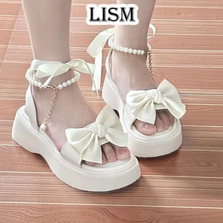 LISM dép sandal nữ dép nữ đế cao Độc đáo Phù hợp Hiện đại Đi biển FDL24408SM 14Z240403