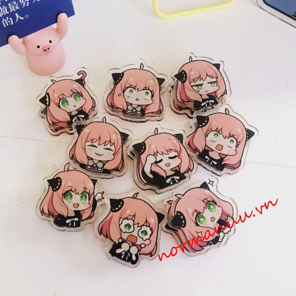 Norman6g Acrylic PP Clip, Anya Forge Paperclip Anime Paper Clip, Snack Clip Bookmark Spy Family Acrylic Kawaii PP Kẹp Ảnh Kẹp