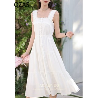 Đầm dài không tay màu trơn Qzas khí chất 3520