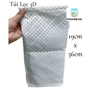 Túi lọc 3d vải tổ ong siêu sạch cho bể cá kích thước 19x36cm