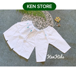 Combo 5 quần dài trắng thun cotton 100% cho bé ken store