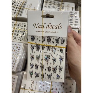 Sticker bướm 5D dán móng DH-557 trang trí móng dán nail