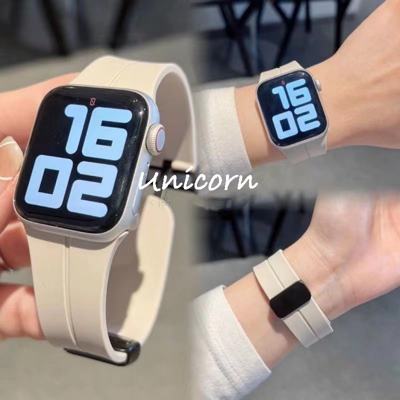 Dây Đeo Silicon Cho Apple watch series 10 7 8 9 SE 6 2 3 42mm 46mm 44mm 40mm 45mm 41mm 44mm Vòng Tay