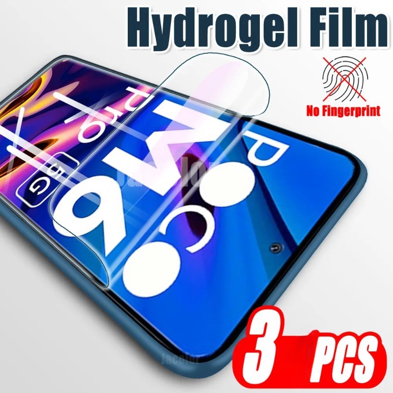 3 Phim Hydrogel Mềm Trong Suốt 999D HD Cho Xiaomi Poco X7 X6 X5 X4 X3 X2 M7 M6 M4 Pro Neo NFC GT Plu