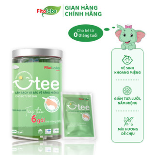 Gạc rơ lưỡi Fitolabs Otee làm sạch răng, miệng, lưỡi, nướu và khoang miệng cho bé lọ 36 gói FITO20- 36 Gói/1 Lọ
