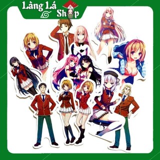Miếng dán Sticker Anime Manga Youkoso Jitsuryoku Shijou Shugi no Kyoushit trọn bộ 50 hình - In rõ ràng sắc nét khó tróc