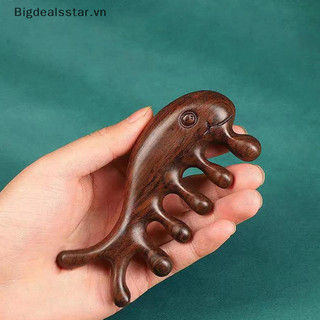 Bsvn Sandal Massage Lược Đầu Kinh Tuyến Da Đầu Lược Chống Tĩnh Điện Rộng Lược Nóng
