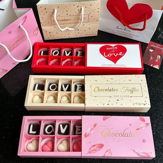 Hộp socola valentine 8 viên chữ love quà tặng người yêu valentine siêu ngon ít ngọt ý nghĩa kèm hộp giá sỉ