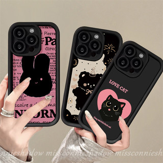 Dành Cho Redmi A1 13C 12C 12 10C 9T 9C 10 10A 10A 9 A2 9A Note 11 10 9 8 Pro 10s Max Mi 12 11 Lite POCO M3 C55 Đôi Mắt Thiên Thần Vintage Gấu Đen Dễ Thương Thỏ Cặp Đôi Mềm Mại Bao da