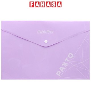 Bìa nút pazto màu pastel f4 flexoffice fo-cbf010 - tím pastel