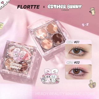 Flortte eye shadow bunny joint name four-color earth shimmer matte born pink new product nowq