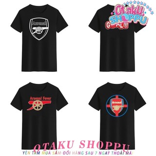 HOT Arsenal F.C. Áo Thun Unisex aogau.store Cổ Tròn Màu Trắng Đen