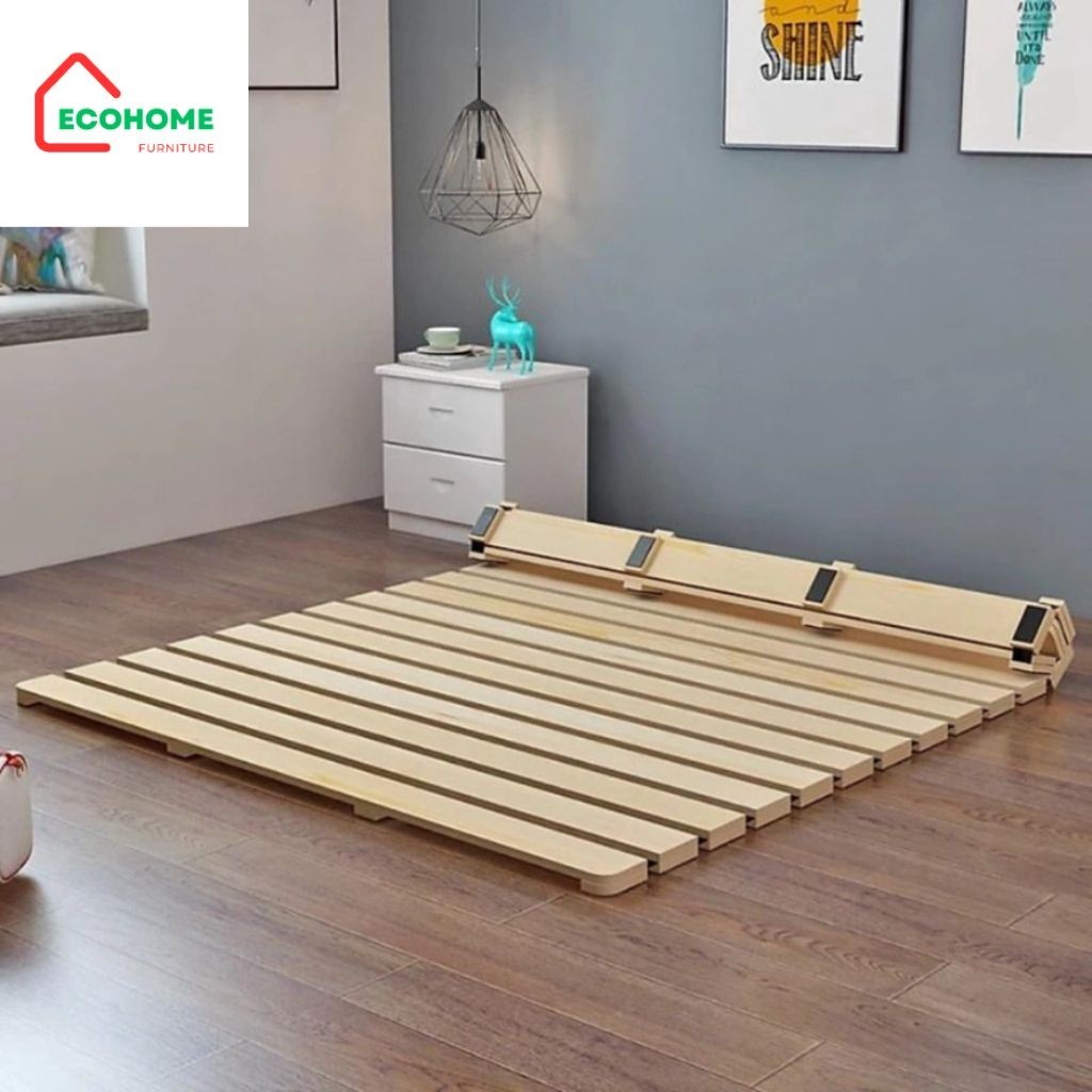 Giường cuộn Nhật Bản, Giường pallet cuộn Gỗ Quế Thơm ECOHOME "SHIP TOÀN QUỐC"