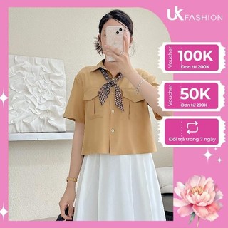 Áo Sơ Mi Cổ Đức Túi Hộp Ngực UK Fashion Kiểu Dáng Trẻ Trung, Chất Liệu cao Cấp, Siêu Mềm Mại, Thoáng Mát UKSM2306009