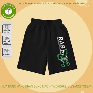 HOT Quần short bé trai 2024 Quần short Cotton nguyên chất in hình thỏ hợp thời trang