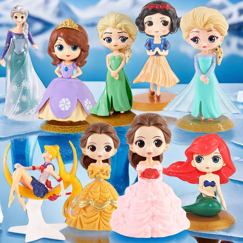 Disney Bạch Tuyết Hành Động Các Bức Tượng Nhỏ Hoạt Hình Dễ Thương Công Chúa Frozen Elsa Xe Ô Tô Mô Hình Búp Bê Để Bàn Hiệu Quả Trang Trí Đồ Chơi Quà Tặng Sinh Nhật Cho Bé Trai Bé Gái Kid