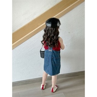 (𝑯𝒂̀𝒏𝒈 𝒄𝒐́ 𝒔𝒂̆̃𝒏 - Ảnh thật) Chân váy yếm cho bé