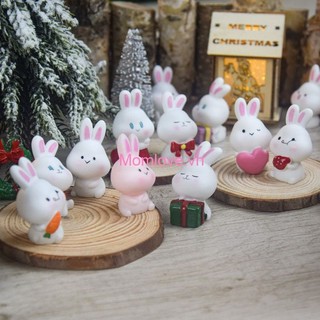 Mini Bunny Để Bàn Trang Trí Kawaii Nhựa Thủ Công Thu Nhỏ Vịt Vàng Đồ trang trí Bàn Xe Micro Phong Cảnh Trang Trí Nhà Cửa