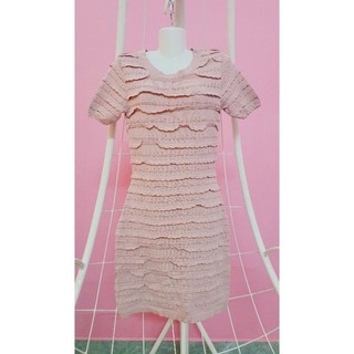 ✨️Đầm Nữ Ren Hồng Phấn, Váy Nữ Ôm Body Vải Thun Ren Co Giãn, Thời Trang Size Dưới 59kg✨️