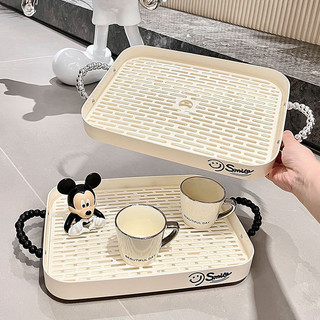 Khay đựng tai đôi phong cách đơn giản có đĩa thiết kế thoát nước khay đựng trà chiều khay tráng miệng