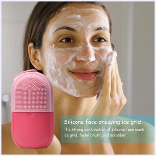 Contour Cube Ice Facial Ice Roller Cube Face Ice Roller Ice Facial Mold Cold Cool Silicone Brush Summer allowvn allowvn allowvn allowvn