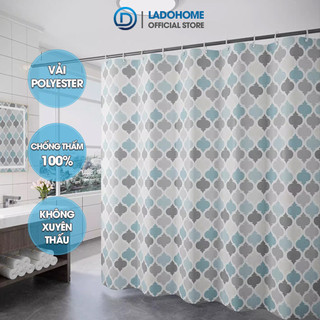  Rèm treo nhà tắm LADOHOME vải Poliester chống thấm cao cấp họa tiết lồng đèn nhiều màu sắc 