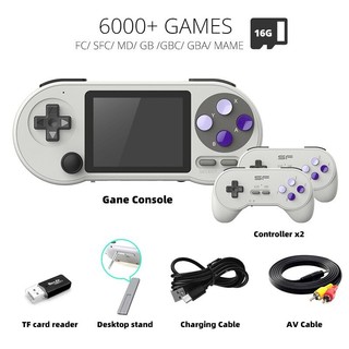 Data FROG SF2000 Máy Chơi Game Cầm Tay Di Động 3 Inch IPS Retro Máy Chơi Game Tích Hợp 6000 Trò Chơi Retro Trò Chơi Điện Tử Cho Trẻ Em