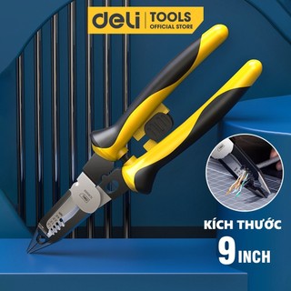 Kìm Tuốt Dây Điện Deli Cao Cấp - Kích Thước 9 Inch, Chất Liệu Siêu Bền, Dễ Dàng Cầm Nắm Và Sử Dụng