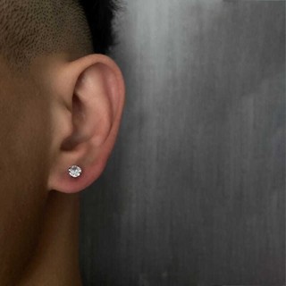 Bộ 1 Đôi Bông Tai Titan Đính Kim Cương Giả Thời Trang Cho Nam Nữ