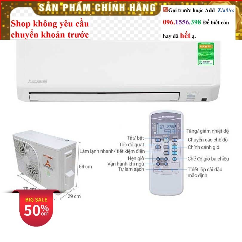 Mitsubishi Heavy SRK10YYP-W5 - Điều Hòa Inverter 1HP, Làm Lạnh Nhanh, Chế Độ Ngủ, Bộ Lọc Enzyme