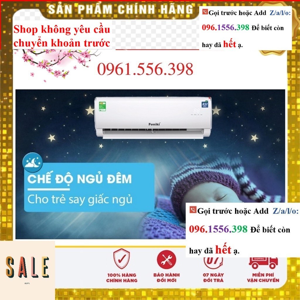 SALE Điều hòa Funiki 9000 BTU HSC09TMU, mới 100%, hàng chính hãng - Mới 100%