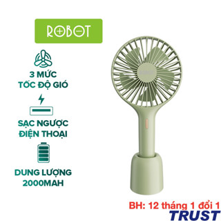  Quạt Mini Cầm Tay ROBOT RT-BF17 Pin 2000mAh - 3 Tốc Độ Gió - Kích Thước Nhỏ Gọn Kiêm Pin Sạc Dự Phòng - Chính Hãng 