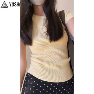 YUSHANLAN áo phông áo thun nữ croptop baby tee hàn quốc Casual Trendy Thể thao WCS24408Z5 15Z240407