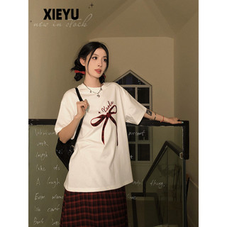 XIEYU áo phông áo thun nữ croptop baby tee Dễ thương Đơn giản Thể thao phổ biến WTX244096N 15Z240407