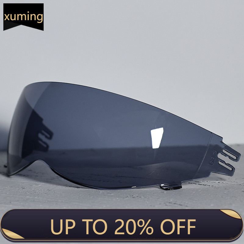 Xm ORZ GB7-GB3 Mũ bảo hiểm Ống kính trong suốt Màu nâu Gương giao hưởng đầy màu sắc mạ bạc