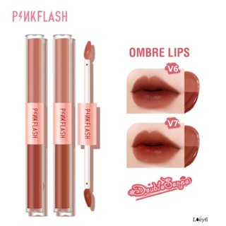 Son tint lì 2 trong 1 PINKFLASH dạng lì nhung chống nước lâu trôi dưỡng ẩm độ bão hòa cao tạo lớp trang điểm theo phong cách Hàn Quốc LOEY1