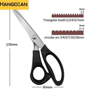 Kéo cắt răng tam giác / răng chó / tam giác bằng thép không gỉ zigzag