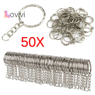 Set 50 Vòng Bạc Bóng 25mm Dùng Làm Móc Khóa DIY