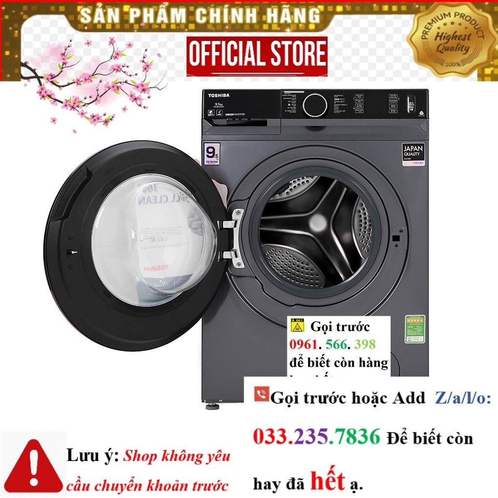  New TW-BK105G4V(MG) - Máy giặt Toshiba Inverter 9.5 Kg TW-BK105G4V(MG)