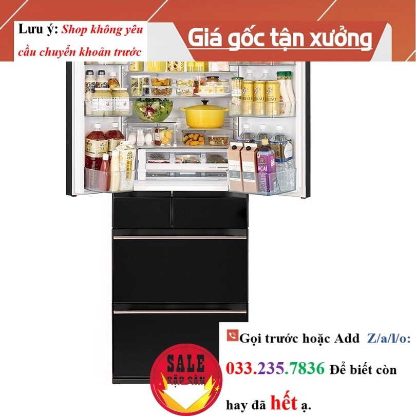 R-HW540RV-XK  -- Tủ lạnh Hitachi Inverter 520 lít R-HW540RV-XK <New>