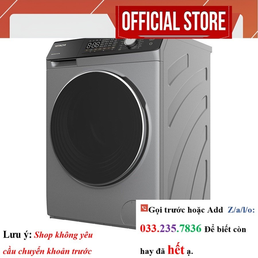 BD-D1054HVOS - Máy Giặt Sấy Hitachi BD-D1054HVOS 10.5 kg Inverter - GIặt 10KG - Sấy 7KG <Sale<