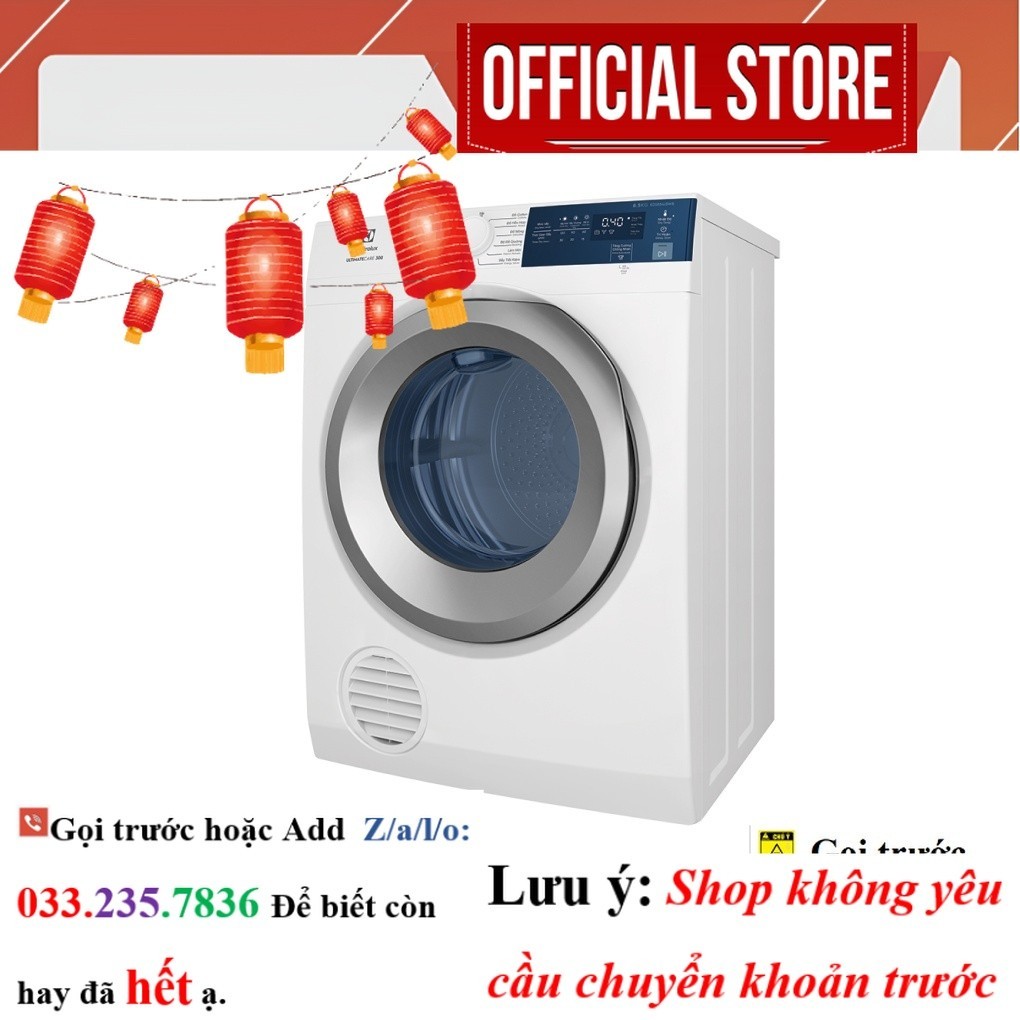 [EDS854J3WB]  Máy sấy thông hơi Electrolux 8.5 kg EDS854J3WB <NeW>