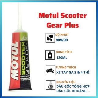 Nhớt hộp số xe tay ga Motul Scooter Gear Plus 80W90 120ml nhớt láp hàng chính hãng