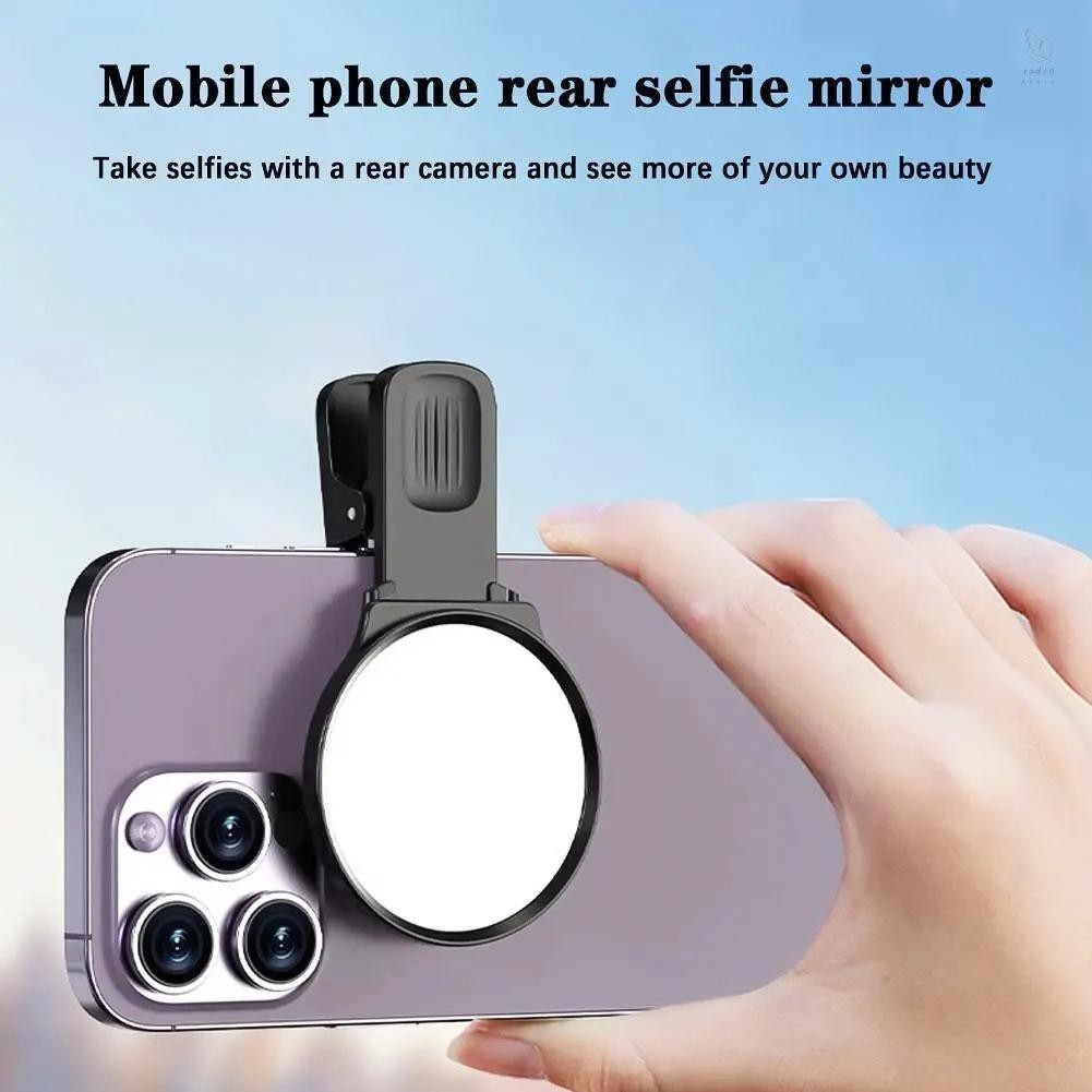 Gương Selfie Gương nhỏ gọn cho điện thoại Kẹp điện thoại đa năng Tương thích với iPhone 14 / 13 / 12 / 11 Samsung Photo Video Selfie Vlog Phụ kiện