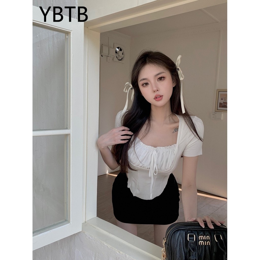 Ybtb Ngực, Thắt lưng và chắp vá mỏng làm đế, ghép nối với áo thun dài tay vừa vặn 3006