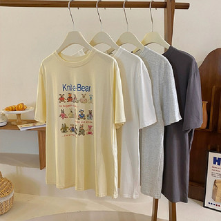 Hoạt Hình In Hình Áo Thun Nữ Mùa Hè Mới Ngọt Ngào Phong Cách Đại Học Lớn Rời Top