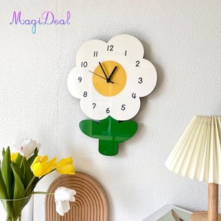 Đồng hồ treo tường MagiDeal Đồng hồ treo hoa Trang trí sáng tạo Tác phẩm nghệ thuật cho phòng ngủ văn phòng
