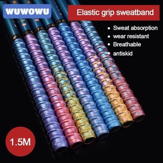 WUWOWU Cần Câu Mồ Hôi, Gradient Nhiều Màu Sắc Chống Trơn Trượt Vợt Cầm Băng, Vợt Tennis Cầu Lông Tay Cầm Quấn Quần Vợt Tennis Dày Overgrip Vợt
